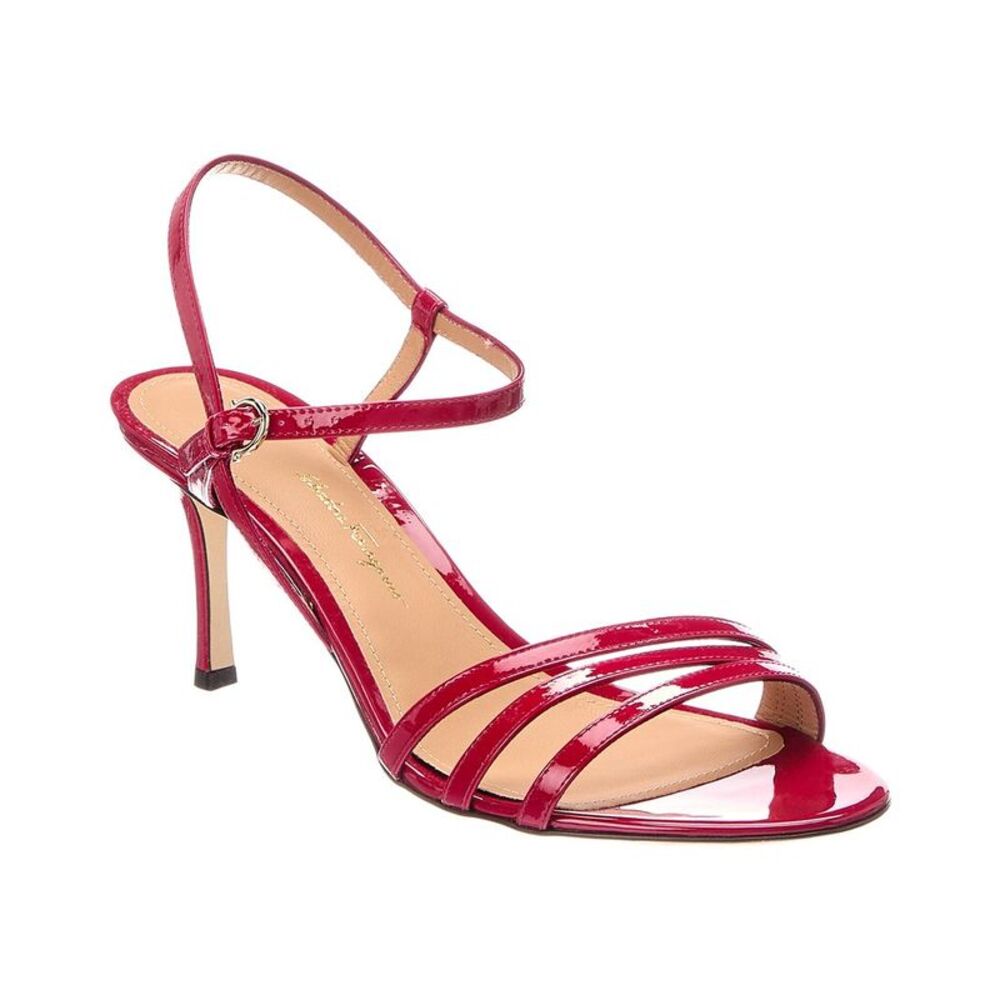 Ferragamo Idwige 70 Patent Sandal, Pink